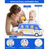Ohuhu Learning & Educational Toys, Multifunctional Musical Activity Toy Play & Learn Baby Toys, Music Bus with Letters, Vocabulary, Numbers, Phonic Sounds for Baby Infant Toddlers Boys Girls