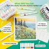 Ohuhu Markers: 48-Color Double Tipped Brush & Chisel Alcohol Markers for Adults Coloring Illustration, Alcohol-based Art Marker Set with Unique Designed Grip, Great Value Pack for Beginners(Landscape Tones)
