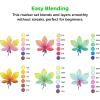 Ohuhu Markers, 48-color Double Tipped Alcohol Markers, Chisel & Fine Alcohol-based Art Marker Set for Adults Coloring Illustration, Great Value Pack for Students’ Art Class, Better Designed Grip(Landscape Tones)