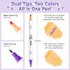 Ohuhu Markers Highlighters 16 Pack 32 Colors Dual Tips Double Colors Chisel & Fine Water-Based Highlighters Assorted Colors for Journaling Office School Supplies Bible Note Taking