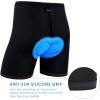 Ohuhu Mens 3D Padded Bicycle Cycling Underwear Shorts Black Large