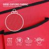 Ohuhu Ornament Storage Box, Xmas Decorations Figurine Containers, 600D Oxford Cloth Keeps 64 Ornaments, Christmas Storage Bins with Lids Holiday Ornament Organizer with Back Pocket (Tag Bar Design)