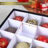 Ohuhu Ornament Storage Box, Xmas Decorations Figurine Containers, 600D Oxford Cloth Keeps 64 Ornaments, Christmas Storage Bins with Lids Holiday Ornament Organizer with Back Pocket (Tag Bar Design)