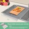 Ohuhu Over Sink Dish Drying Rack, 2 Pack Roll Up Drying Rack 17″ L x 13″ W Heat-Resistant Anti-Slip Silicone Coated Sink Drying Racks Mat for Kitchen Counter Organizer