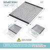 Ohuhu Over Sink Dish Drying Rack, Silicone Wrapped 17.6″ W x 15.4″ L Large Over The Sink Roll Up Dish Drainer – Foldable Sink Drying Rack Rolling Drain Mats Anti-Slip Multipurpose for Kitchen Counter(Black)