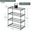 Ohuhu Plant Greenhouse Shelves 4 Tier 2 Pack Extra-Wide Stable Green House Shelving for Outdoor, 31x18x42 Inch Portable Rustproof Metal Shelf Plant Stand Rack Greenhouse Accessories