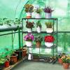 Ohuhu Plant Greenhouse Shelves 4 Tier 2 Pack Extra-Wide Stable Green House Shelving for Outdoor, 31x18x42 Inch Portable Rustproof Metal Shelf Plant Stand Rack Greenhouse Accessories