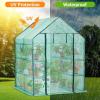 Ohuhu Plastic Greenhouse for Outdoors: Portable Walk in Plant Green House with Improved Transparent PVC Cover, 3 Tiers 12 Shelves Stands Small Greenhouses Backyard Green Houses for Outside Heavy Duty(PE Cover)