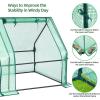 Ohuhu Portable Mini Greenhouse, 71″x36″x36″ Greenhouses for Outdoors with Dual Large Zipper Doors & Ground Stakes, Waterproof & UV Protected Plastic Green House for Outside Garden Patio Backyard(PE)