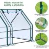 Ohuhu Portable Mini Greenhouse, 71″x36″x36″ Greenhouses for Outdoors with Dual Large Zipper Doors & Ground Stakes, Waterproof & UV Protected Plastic Green House for Outside Garden Patio Backyard(PVC)