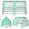 Ohuhu Portable Mini Greenhouse, 71″x36″x36″ Greenhouses for Outdoors with Dual Large Zipper Doors & Ground Stakes, Waterproof & UV Protected Plastic Green House for Outside Garden Patio Backyard(PE)