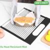 Ohuhu Roll Up Dish Drying Rack with Utensil Holder, Sink Dish Drying Rack 17.3″ L x 15.6″ W Dish Drainer Multipurpose Collapsible Dish Racks for Kitchen Counter Organizer