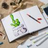 Ohuhu Sketchbook Marker Paper Pad: 8.3″x8.3″ Square Art Sketch Book Drawing Papers 78 Sheets/156 Pages 120 lb/200 gsm Hardcover Sketching Books for Alcohol Markers Heavyweight Sketchpad Christmas Gift(7.4″ x 10″)