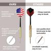 Ohuhu Steel Tip Darts, Professional Metal Darts with National Flag Flights (4 Styles) – Dart Metal Tip Set, 12 Pcs Metal Dart, Darts for Dartboard with 3 Free PVC Dart Rods