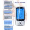 Ohuhu Tens Unit Muscle Stimulator: 24 Modes Rechargeable Tens Stimulator Machine-16 Pads Electric EMS Unit Massager Acupoint Map Included for Back Shoulder Legs Pain Relief Mother Father Gift-Silver