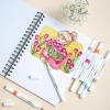 Ohuhu Water-based Markers for Adult Coloring Books No Bleeding 64 Colors Dual Tips Coloring Markers for Kids Adults Beginners Drawing Pens for Journaling Lettering (Brush & Chisel)(140 Colors)