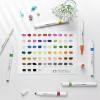 Ohuhu Water-based Markers for Adult Coloring Books No Bleeding 64 Colors Dual Tips Coloring Markers for Kids Adults Beginners Drawing Pens for Journaling Lettering (Brush & Chisel)(64 Colors)