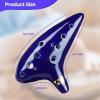 Ohuhu Zelda Ocarina with Song Book (Songs From the Legend of Zelda), 12 Hole Alto C Zelda Ocarinas Play by Link Triforce Gift for Zelda Fans with Display Stand Protective Bag(Blue)