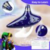 Ohuhu Zelda Ocarina with Song Book (Songs From the Legend of Zelda), 12 Hole Alto C Zelda Ocarinas Play by Link Triforce Gift for Zelda Fans with Display Stand Protective Bag(Blue)