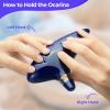 Ohuhu Zelda Ocarina with Song Book (Songs From the Legend of Zelda), 12 Hole Alto C Zelda Ocarinas Play by Link Triforce Gift for Zelda Fans with Display Stand Protective Bag(Blue)