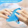 Ohuhu Zelda Ocarina with Song Book (Songs From the Legend of Zelda), 12 Hole Alto C Zelda Ocarinas Play by Link Triforce Gift for Zelda Fans with Display Stand Protective Bag(Light Blue)