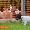 Plastic Garden Fence Animal Barrier: Ohuhu 4’x50’/7.5LBs Heavy Duty Reusable Netting Safety Fences Roll with Zip Ties, Durable Temporary Pool Fence Snow Fencing for Deer Rabbit Chicken Dog Poultry(Orange)