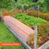 Plastic Garden Fence Animal Barrier: Ohuhu 4’x50’/7.5LBs Heavy Duty Reusable Netting Safety Fences Roll with Zip Ties, Durable Temporary Pool Fence Snow Fencing for Deer Rabbit Chicken Dog Poultry(Orange)