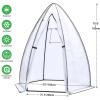 Portable Greenhouse for Outsides, Ohuhu Heavy Duty Green House Tent with Durable PE Cover, Garden Plant Protector with Zippered Door Mesh Window for Vegetables Flowers Fruits Herbs, 63x54x71 Inch(pointed roof – white)