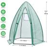 Portable Greenhouse for Outsides, Ohuhu Heavy Duty Green House Tent with Durable PE Cover, Garden Plant Protector with Zippered Door Mesh Window for Vegetables Flowers Fruits Herbs, 63x54x71 Inch(pointed roof – green)
