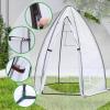 Portable Greenhouse for Outsides, Ohuhu Heavy Duty Green House Tent with Durable PE Cover, Garden Plant Protector with Zippered Door Mesh Window for Vegetables Flowers Fruits Herbs, 63x54x71 Inch(pointed roof – white)