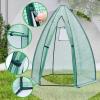 Portable Greenhouse for Outsides, Ohuhu Heavy Duty Green House Tent with Durable PE Cover, Garden Plant Protector with Zippered Door Mesh Window for Vegetables Flowers Fruits Herbs, 63x54x71 Inch(pointed roof – green)