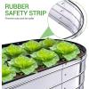Raised Garden Bed with Safety Edging, Ohuhu 5.7×1.7×1 FT Galvanized Metal Planter Box, Outdoor Plant Beds Planting Boxes for Vegetable Flower Herbs, Above Ground Elevated Large Oval Gardening Planters(Sliver)