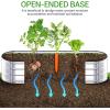Raised Garden Bed with Safety Edging, Ohuhu 5.7×1.7×1 FT Galvanized Metal Planter Box, Outdoor Plant Beds Planting Boxes for Vegetable Flower Herbs, Above Ground Elevated Large Oval Gardening Planters(Sliver)