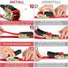 Ratchet Tie Down Strap 15 Ft – 500 lbs Load Cap with 1500 lbs Breaking Limit, Ohuhu Ratchet Tie Downs Logistic Cargo Straps for Moving Appliances, Motorcycle (Grey, 8-Pack)(Red)