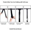 Ratchet Tie Down Straps with Safety Clip 4-Pack 1.5″ x 15′ and 4 Soft Loops, 1100 lbs Load Cap 3300 lbs Breaking Limit, Ohuhu Ratchet Tie Downs Logistic Cargo Straps for Moving Appliances, Motorcycle