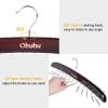 Tie Rack Hanger for Closet: Ohuhu 24 Folding Hooks Tie Hangers for Men Wooden Tie Holder Organizer Space Saving Necktie Storage 360 Degree Rotating Ties Belts Scarves Tank Tops Accessories-Walnut(Walnut)