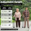 Walking Cane for Men Women: Ohuhu Walking Canes with LED Light Folding Walking Stick Adjustable Free Standing Canes with Wrist Strap Travel Bag for Seniors Adults(1 pack)