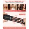 Waver Curling Iron Wand Set: Ohuhu 5 in 1 Curling Iron Set with 2 Size 0.75″ 1″ 3 Barrel Hair Crimper Beach Waves and 3 Interchangeable Wand 0.35″-1.25″ LED Display for Girls Women Mother Gift