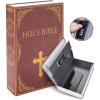 Book Safe Box with Combination Lock, Ohuhu Upgrade Dictionary Diversion Safe Secret Hidden Box for Home Office, Portable Safe Box for Money Cash Jewelry(Bible)