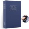 Book Safe Box with Combination Lock, Ohuhu Upgrade Dictionary Diversion Safe Secret Hidden Box for Home Office, Portable Safe Box for Money Cash Jewelry(Navy)