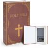 Book Safe Box with Combination Lock, Ohuhu Upgrade Dictionary Diversion Safe Secret Hidden Box for Home Office, Portable Safe Box for Money Cash Jewelry(Bible – Real Paper)