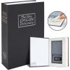 Book Safe Box with Combination Lock, Ohuhu Upgrade Dictionary Diversion Safe Secret Hidden Box for Home Office, Portable Safe Box for Money Cash Jewelry(Black – Real Paper)