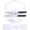 Cake Turntable for Decorating, Ohuhu Cake Decorating Tools, Rotating Cake Stand with 2 Icing Spatula, 3 Icing Smoother and Cake Leveler, Turns Smoothly for Cake Decorations, White (10 inch)