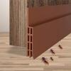 Door Draft Stopper Weather Stripping: Ohuhu Under Door Bottom Seal Strip Sweep Blocker Gap Filler Flexible Noise Insulation Draft Guard for Bottom of Door Garage (Brown, 39″ L x2 W)