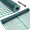 Garden Fence Animal Barrier, Ohuhu 4’x100’/10.7LB Reusable Netting Plastic Safety Fence Roll, Temporary Pool Fence Snow Fence, Economy Construction Fencing Poultry Fence for Deer Rabbits Chicken Dogs(green)