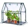Mini Greenhouse for Indoor Outdoor: Ohuhu Portable Green House with Waterproof Pad for Small Plants Nursery Germination, 36″x36″x58.5″ Heavy-Duty PVC Cover Tent Humidity Dome Seedling Accessory(36 x 18 x 33 inch)