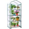 Mini Greenhouse for Outdoors Indoor: Ohuhu Small Plants Green House with 5 Tier Shelves, Portable Plastic Greenhouses with Heavy Duty Transparent PVC Cover for Garden Patio Backyard Porch Balcony(PVC)