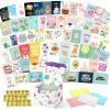 Ohuhu 64 Unique Birthday Cards with Colorful Envelopes and Gold Stickers Set – Large A7 5×7 Birthday Cards with Greetings Inside for Businesses Personal Adults Kids – Included Sturdy Storage Box