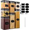 Ohuhu Airtight Food Storage Containers, Thickened 100% No Leak Pantry Organization and Storage Air Tight Sealable Cereal Flour and Sugar Container Organizing Set with Lids Labels Pen