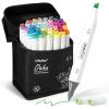 Ohuhu Alcohol Markers – Double Tipped Art Marker Set for Artists Adults Coloring Illustration – Alcohol-based Refillable Ink – 40 Colors – Chisel & Fine Dual Tips – Oahu of Ohuhu Markers